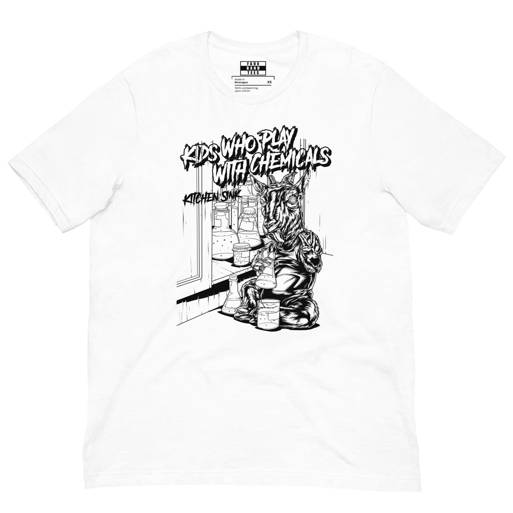 Kids Who Play With Chemicals Band Tee (Line Art)